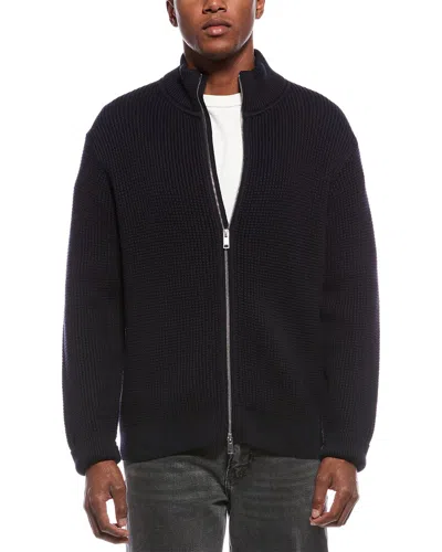 Theory Gary Waffle Knit Zip Cardigan In Multi