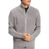 Theory Gary Front Zip Cardigan In Gray
