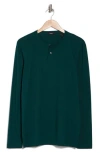 Theory Gaskell Long Sleeve Henley T-shirt In Seamoss