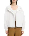 Theory Gathered Hooded Jacket In White