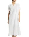 Theory Gathered Easy Pullover Dress In White