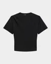 Theory Gathered Shoulder Top In Black