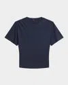Theory Gathered Shoulder Top In Blue