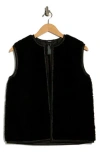Theory Genuine Shearling Reversible Vest In Black