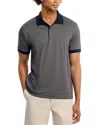 Theory Geometric Jacquard Polo In Baltic/earl Gray