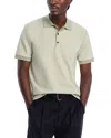 Theory Geo Mod Jacquard Polo In Greenstone/light Greenstone