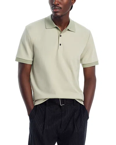 Theory Geo Mod Jacquard Polo In Greenstone/light Greenstone