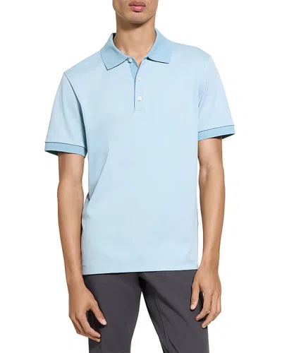 Theory Geo Polo In Mod Jacquard In Blue