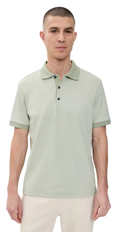 Theory Geo Polo Mod Jacquard Greenstone/lt Greenstone