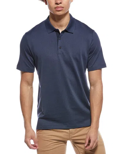 Theory Geo Polo Shirt In Blue