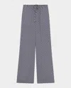 Theory Geometric Drawstring Pull-on Pants In Spphre Mlt