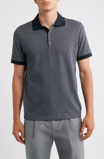 Theory Geometric Jacquard Cotton Polo In Animal Print