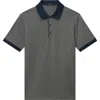 Theory Geometric Jacquard Polo In Gray