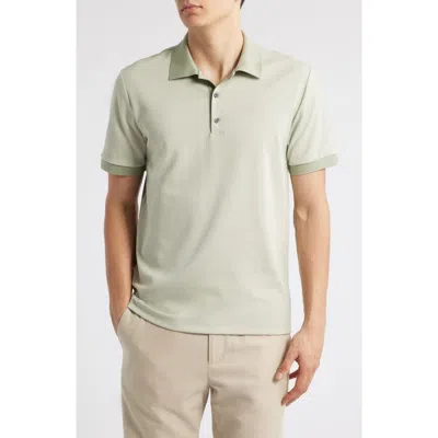 Theory Geometric Jacquard Polo In Green