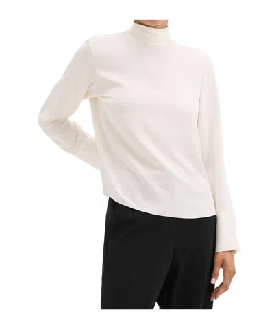 Theory Georgette Tie Detail Blouse In White