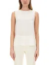 Theory Womens Ivory Sleeveless Regular-fit Silk Top In White