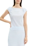 Theory Draped Cap Sleeve Crinkle Top