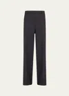 Theory Good Crunch High-waist Wide-leg Trousers In Concord