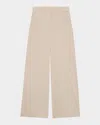 Theory Good Crunch High-waist Wide-leg Trousers In Straw
