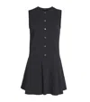 Theory Sleeveless Linen Blend Minidress In Grey
