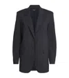 Theory Single Breasted Tailored Blazer In Grey