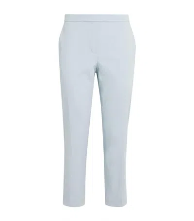Theory Good Linen Treeca Cropped Trousers In Blue