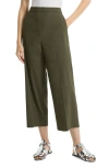 THEORY GOOD RELAXED FIT CROP LINEN BLEND PANTS