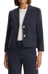 THEORY GOOD SHRUNKEN LINEN BLEND BLAZER