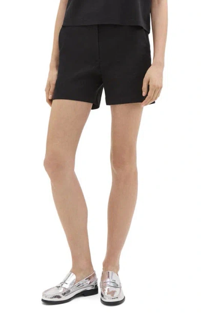 Theory Waist Tab Short In Good Linen In Black