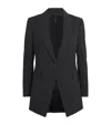 Theory Etiennette Single-breasted Relaxed-fit Wool-blend Jacket In Black