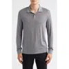 Theory Goris Activate Long Sleeve Polo In Gray