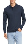 Theory Goris Anemone Milano Long Sleeve Polo In Baltic
