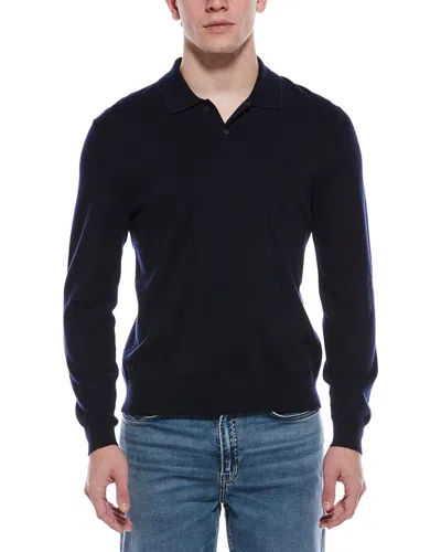 Theory Goris Cashmere Polo Shirt In Blue
