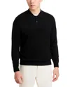 Theory Goris Long Sleeve Polo In Black