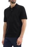 Theory Goris Grid Light Performance Polo In Black