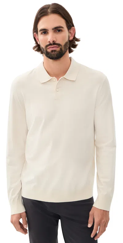 Theory Goris Light Bilen Polo Oat Milk In Neutral