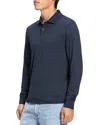 Theory Goris Anemone Milano Long Sleeve Polo In Baltic