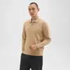 Theory Goris Long Sleeve Polo In New Camel