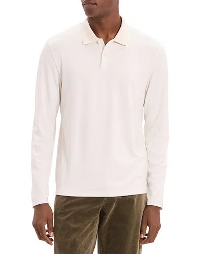 Theory Goris Anemone Milano Long Sleeve Polo In White
