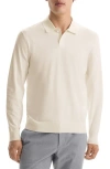 Theory Goris Long Sleeve Polo In White
