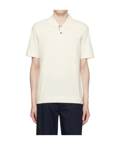 Theory Goris Long-sleeved Polo Shirt In White