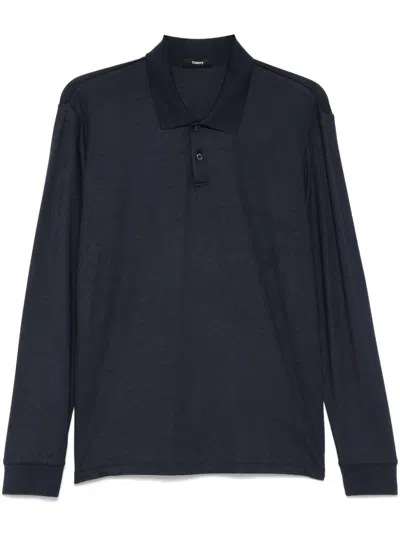 Theory Goris Polo Shirt In Blue