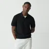 Theory Goris Polo Shirt In Light Bilen In Black