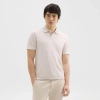 Theory Goris Polo Shirt In Light Bilen In Melange Ivory