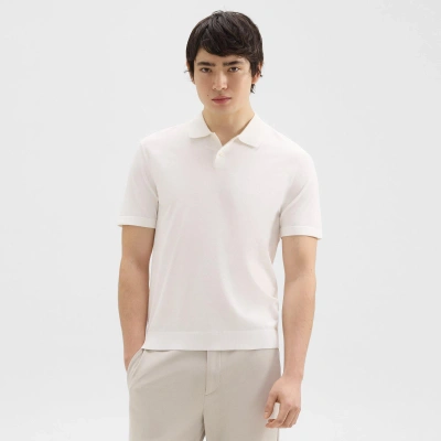 Theory Goris Polo Shirt In Light Bilen In White