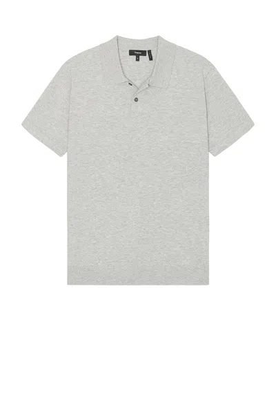 Theory Goris Polo In Silver Heather