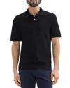 Theory Buttoned Short-sleeved Polo Shirt In Black