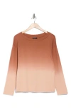 Theory Gradient Pullover Sweater In Shell/red Clay