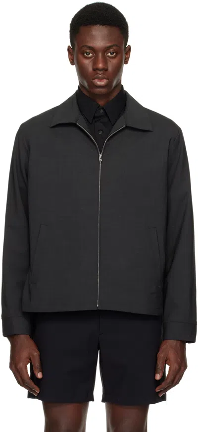 Theory Gray Hazleton Jacket In Dark Charcoal