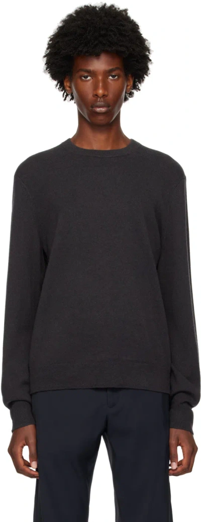 Theory Gray Hilles Sweater In Hickory Melange